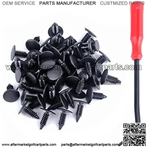 100 Pcs Plastic Fastener Push Pins Universal Fit Electric/Gas Yamaha Golf Cart X-Mas Club Cart EZGO TXT RXV Tree Rivets Clips Replace# 1010434, 16816-G1, 16816-G2, 10-9150-NS, 90269-06028
