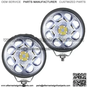 Voltage Automotive 5" Inch Round LED High Low Beam Fog Driving Light Spot Work Light Pods for Off Road Truck 4x4 Jeep SUV ATV Tractor Boat Golf Cart 8000K Bright White 36W (2 pcs)
