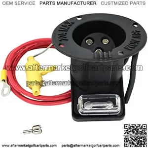 Golf Cart 48V Charger Cord Plug & Charger Receptacle for Club Car DS Precedent 2000-up OEM# 101828901 101802101 101796801 103375501