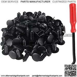 100 Pcs Nylon Fastener Push Pins Universal Fit Electric/Gas Yamaha Golf Cart X-Mas Club Car EZGO TXT RXV Tree Rivets Clips Replace# 1010434, 16816-G1, 16816-G2, 10-9150-NS, 90269-06028
