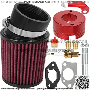 Upgrade Air Filter Adapter Jet Kit for Predator 301cc 420cc 13hp 15hp GX340 GX390 389cc Stage 1 Mini Bike Parts Go Kart Golf Cart Lawnmower Water Pump Pressure Washer Generator OHV Engine
