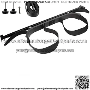 Golf Cart Bag Holder Bracket Attachment for Rear Seat - Fits EZGO Club Car Yamaha - No Drilling Required/Easy Disassemble Design/Steel Frame Bracket - More Sturdy