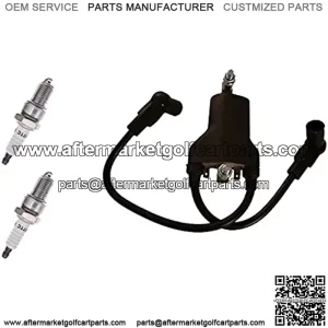 High Performance Ignition Coil OEM#26652-G01 with 2pcs Spark Plug for E-Z-GO Gas Golf Cart (1991-2002) TXT 4-Cycle Engines Replacement - EPIGC103 ZF-IG-A00114-2HHS