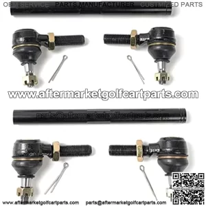 2x Golf Steering Tie Rod End Assembly with Shaft, Replacement # 70074-G01 70074-G02 For EZGO TXT Medalist Golf Cart 1994-2000