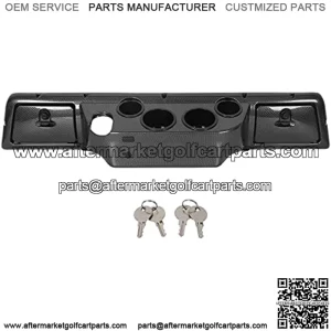 Golf Cart Dash Board Cover Assembly Carbon Fiber Style Compatible with 1982 and Up Club Car DS Golf Cart