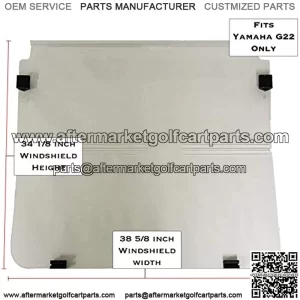 Yamaha G22 Tinted Fold Down Impact Resistant Windshield for Yamaha G22 Golf Cart