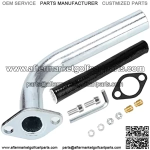 Upgrade Exhaust Pipe Jet Kit with Heat Shield for Predator 301cc 420cc 13hp 15hp GX270 GX340 GX390 389cc Go Kart Mini Bike Racing Golf Cart Mud Boats Lawnmower OHV Engine Performance Parts