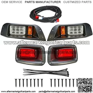 TXT Light Kit Golf Cart TXT Headlights Kit Compatible with EZGO TXT Led Light 1996-2013 Gas and Electric with Installation Instruction