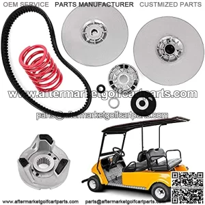 Driven Clutch Kit with Aramid Drive Belt and Heavy Duty Spring for Yamaha Golf Cart G2 G8 G9 G11 G14 G16 G20 G21 G22 G28 1985-2007 (With Belt)