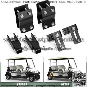 4" G2 G9 Lift Kits for Yamaha 1985-1994 Models Gas and Electric,4 inch Front & Rear Golf Cart Block Mount Bracket Kit Black fit up to 20" Tires