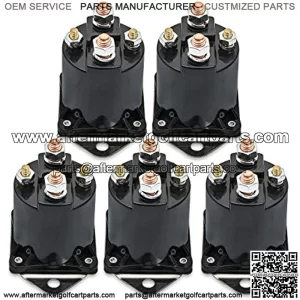 5Pcs 36v golf cart solenoid 4 Terminals Solenoids Compatible with 1976-1998 Club Car DS Golf Cart,Replace# 8016