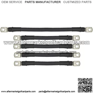 2 Gauge Golf Cart Battery Cables Fits EZGO TXT PDS Medalist 36V 36 Volt Golf Carts (Battery Bank Wiring Cables Only) 5 Piece Set 1994 and Up