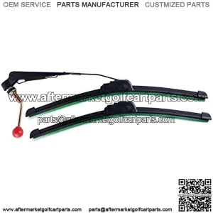 UTV Hand Operated Windshield Wiper Compatible with Polaris Ranger RZR Can Am Kawasaki Honda Pioneer Golf Cart Manual Windshield Wiper Blades Assembly Windshield Kit Instruction Included