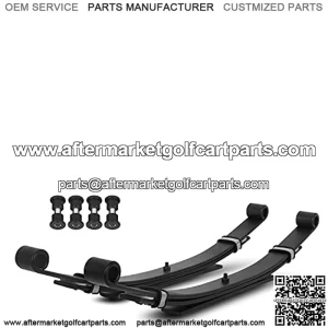 3 Leafs Rear Leaf Springs Compatible with 1981+ Club Car DS Golf Cart Heavy Duty with Bushings and Sleeves (Set of 2)