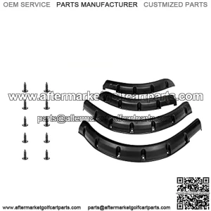 Golf Cart Fender Flares Contains 2 Front and 2 Rear for EZGO TXT RXV/Club Car DS Precedent/Yamaha G29 with Metal Hardware
