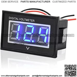 Golf Cart Digital Voltmeter, Voltage Meter Waterproof,Voltmeter 12V 24V 36V 48V Battery Gauge DC15-120V Apply to Golf Cart Car EZGO Yamaha