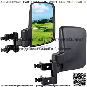 Golf Cart Side Mirrors Compatible with Club Car EZ-GO Yamaha and Others No-Drilling Needed Universal Mount to 0.75"-1.0" Windshield Tube