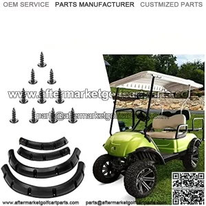 Golf Cart Fender Flares for Yamaha Drive G29 4 Piece Standard Fender Flares (2) Front & (2) Rear with Metal Hardware, Not for G22