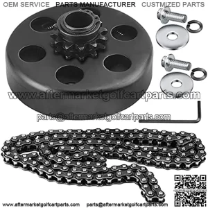 Go Kart Clutch 3/4" Bore 12T with #35 Chain Centrifugal Clutch and Chain for Go Kart Minibike Honda Kart Engines