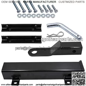 Golf Cart Rear Seat Trailer Hitch Fits Footrest-Club Car,EZGO,Yamaha Universal