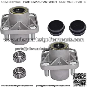 2PK Golf Cart Front Wheel Hub Kits Bearings Seals Fits for Club Car 1982-2002