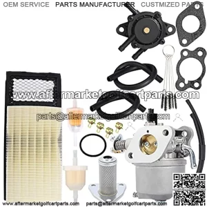 Carburetor Air Filter Fuel Pump Compatible with EZGO 350cc Robin Engine Golf Cart Gas Club Car 4-Cycle Carb Workhorse 17559 72558-G01 72558-G05 72840-G02 520-184 TXT MPT 800 1200 ST-350 Sport
