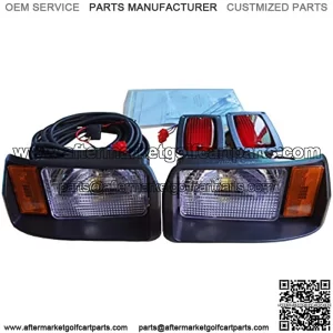 Golf cart Club Car light | DS OEM Style light | Factory size lights for For Club Car DS Gas & Electric golf carts (1993 & up) PN#101988002 101988001 (Headlight&Taillight Kit with Wires)