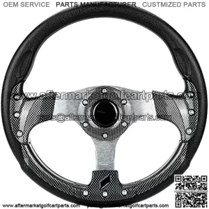 Universal Golf Cart Steering Wheel with Horn Button Compatible with Club Car, EZGO, G22. G1, G9, Icon Golf Cart