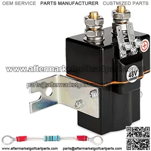 Golf Cart Solenoid Coil 48 Volt 4 Terminal with Resistor Assembly for Club Car DS 1995-UP & Precedent 2000-UP Electric Vehicles OEM# 101908701 1014947 102774701
