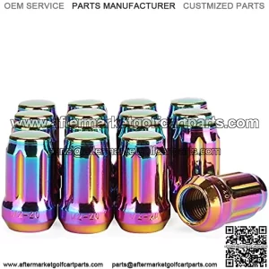 Golf Cart Chrome Wheel Lug Nuts 1/2"-20 for EZGO Club Car (16 Pack)