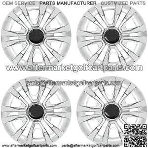 Golf Cart Wheel Covers Hub Caps 8 inch for EZGO Club Car Yamaha,Most Golf Carts (Set of 4)
