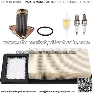 72368G01 Air Filter Replacement for EZGO TXT Medalist 4 Cycle 295cc / 350cc Golf Cart 1994-2005 with 26591G01 Oil Filter Fuel Filter Spark Plug Kit