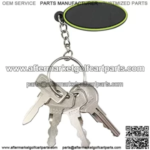 Golf Cart Keys Set (4PCS) for EZGO, Yamaha, Club Car, OEM#1012505 17063-G1 JU2-H2511-00 JU6-H2511-10