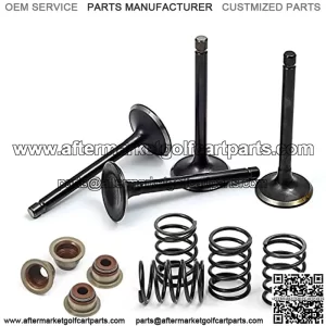 Intake Valve Exhaust Valve and Seals Spring Compatible with EZGO 4 Cycle Gas Golf Cart Fuji Robin 295 cc 350 cc 1992-2002 72507-G01 72508-G01