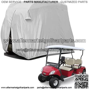 4 Passenger Waterproof Golf Cart Cover Roof 80" L, Fits EZ GO, Club Car Yamaha, Dustproof Durable (Silver)