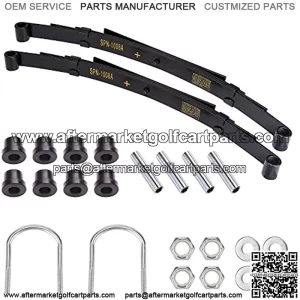 Golf Cart Heavy Duty Rear 4-Leaf Spring Kit with Bushings & Sleeves for Club Car DS Golf Cart