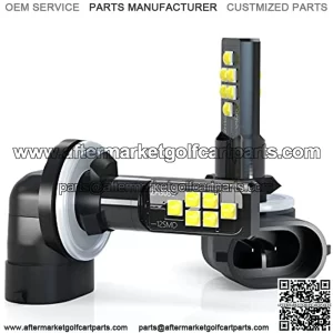 Golf Cart LED Headlights Bulb 6W Lights Bulb for EZGO 1994-up, Club Car 1999-up DS & 2004-up Precedent Super Bright 2 PCS