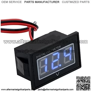 Universal Golf Cart Blue Digital Voltage Meter 24V 36V 48V Battery Gauge Voltmeter, Input DC 15-120V