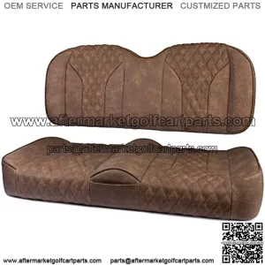 FS2 Custom Golf Cart Front Seat for EZGO TXT - [1995-Up] - Brown Base - Double Diamond Pattern