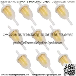 10 Packs Universal Fuel Filter Replacement for E-Z-Go Kohler Toro Yamaha Snowblower Go-kart ATV UTV Dirt Bike Motorcycle Lawn Mower Weed Eater Golf Cart (1/4" 5/16 Fuel Line)