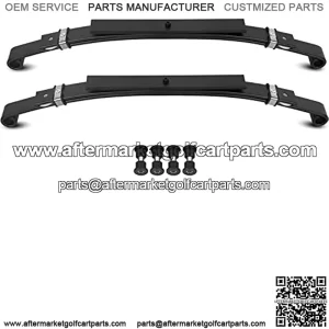 Rear Leaf Springs Compatible With Club Car DS Golf Cart 1981-Up Heavy Duty 3 Leafs with Bushings and Sleeves/Set of 2