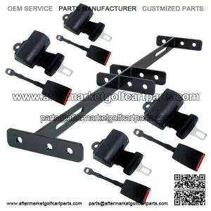 Retractable Golf Cart Seat Belts Kit for 2 seats (Front or Rear) - Fits all Carts