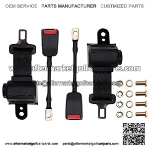 Golf Cart Seat Belts Kit for EZGO, Yamaha, Club Car, Go Kart, UTV, and Bus - Set of 2