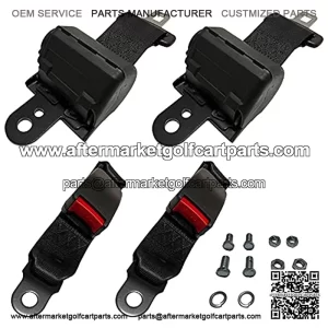 Universal Golf Cart Seat Belts Kit Compatible with TXT&RXV, and Club Car DS,42" Seat Belts kit (Set of 2) 2