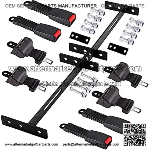 Golf Cart 42" Seat Belts with Belt Bracket Kit for Yamaha Club Car Precedent TXT RXV
