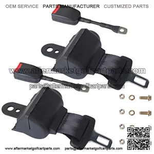 Golf Cart Seat Belts Kit Universal for Golf Carts Compatible with E-ZGO TXT&and Club Car 42" Seat Belts kit (Set of 2)