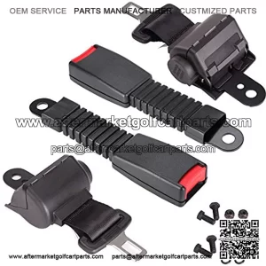 2PCS 42" Universal Golf Cart Seat Belts Front Rear Lap Seat Belts Kit for Golf Cart Yamaha Club Car