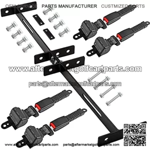 42" 4 PCS Universal 4 Passenger Golf Cart Seat Belts Kit Fits Yamaha Club Car TXT Precedent and Others