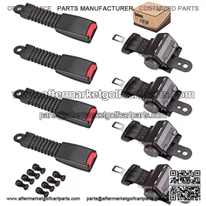 9.99WORLD MALL 4 Pack Universal Golf Cart Seat Belts Kit for EZGO, Yamaha, Club Car, Go Kart, UTV, and Bus-Set of 4