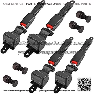 Golf Cart Seat Belts Kit Universal Golf Cart Belt Kit Front Rear for EZGO, Yamaha, Club Car, Go Kart, UTV-Set of 4